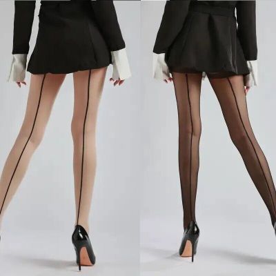 Women Back Seam Detail 15D Tights, Hot Elastic Pantyhose